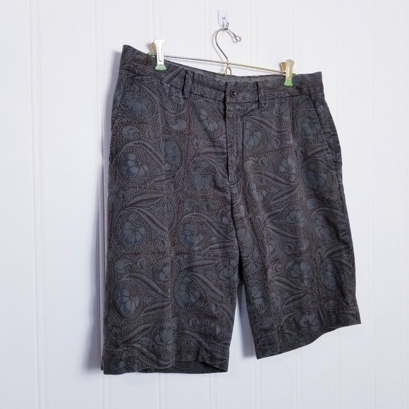 Polo Ralph Lauren Brown Botanical Print Chino Shorts Men's Size 34 Classic Fit - Picture 1 of 9